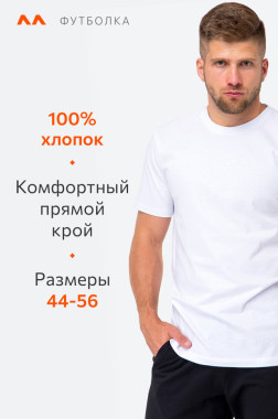 Мужская базовая футболка из хлопка 2 шт. Happyfox (белый.черный)