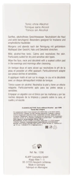 Тоник без спирта для лица / CLEAN &amp; ACTIVE 250 мл