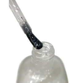 Покрытие финишное для лака профессиональное с поталью матовое, серебро / PROLAC+bioceramics Potal matte top Silver 12.5 мл