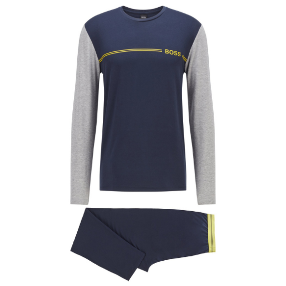 50460276 Пижама Refined Long Set S, Dark Blue