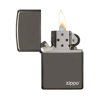 150ZL Зажигалка ZIPPO Classic , латунь/сталь с покрытием Black Ice, чёрный