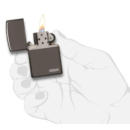 150ZL Зажигалка ZIPPO Classic , латунь/сталь с покрытием Black Ice, чёрный
