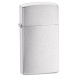 1600 Зажигалка ZIPPO Slim, латунь/сталь с покрытием Brushed Chrome, серебристый