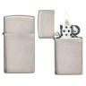 1600 Зажигалка ZIPPO Slim, латунь/сталь с покрытием Brushed Chrome, серебристый