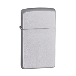 1605 Зажигалка ZIPPO Slim, латунь/сталь с покрытием Satin Chrome, серебристый