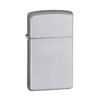 1605 Зажигалка ZIPPO Slim, латунь/сталь с покрытием Satin Chrome, серебристый
