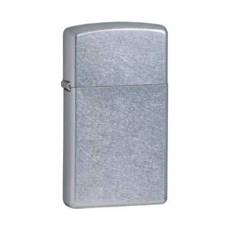 1607 Зажигалка ZIPPO Slim, латунь/сталь с покрытием Street Chrome, серебристый