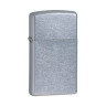 1607 Зажигалка ZIPPO Slim, латунь/сталь с покрытием Street Chrome, серебристый