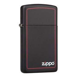 1618 Зажигалка ZIPPO Slim, латунь/сталь с покрытием Black Matte, чёрный