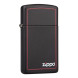 1618 Зажигалка ZIPPO Slim, латунь/сталь с покрытием Black Matte, чёрный
