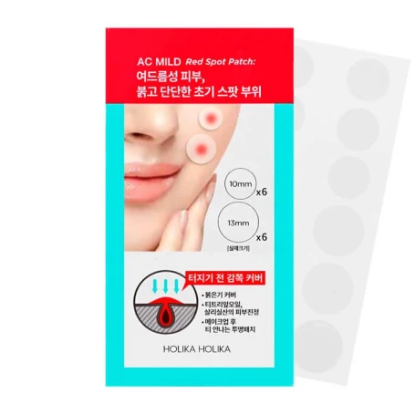 Патчи от прыщей для лица / Skin &amp; AC Mild Red Spot Patch 1 г х 12 шт