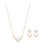 Swarovski 5219747 Кулон+серьги EDIFY прозр.роз.золото
