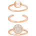 Swarovski 5284074 Кольцо GINGER: CRY/ROS р.52 3 шт.