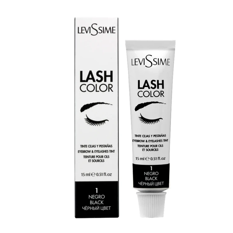 Краска для бровей и ресниц, № 1 черный / Lash Color 15 мл