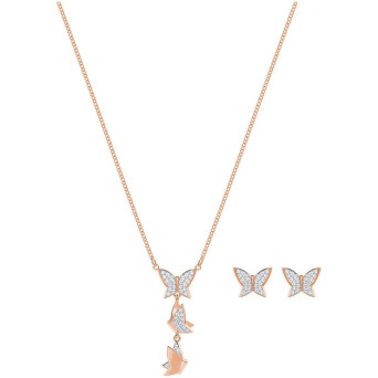 Swarovski 5382365 LILIA: кулон+серьги CRY/ROS