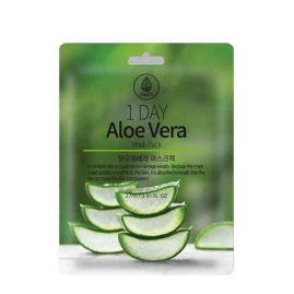 Маска тканевая с экстрактом алоэ вера / Med B 1 Day Aloe Vera Mask Pack 27 мл