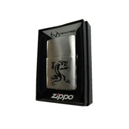 200 Зажигалка ZIPPO Panther, латунь/сталь с покрытием Brushed Chrome, УЦЕНКА