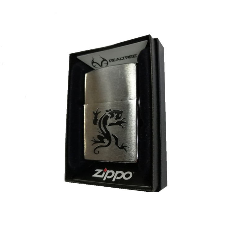200 Зажигалка ZIPPO Panther, латунь/сталь с покрытием Brushed Chrome, УЦЕНКА