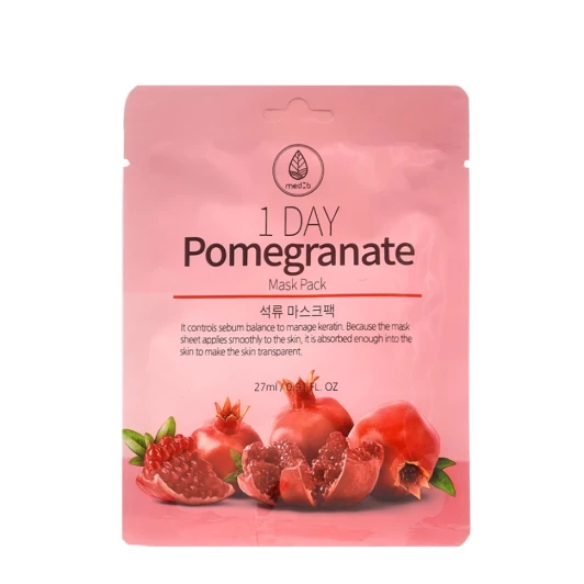 Маска тканевая с экстрактом граната / Med B 1 Day Pomegranate Mask Pack 27 мл