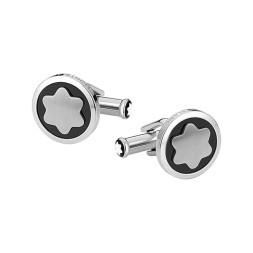 Montblanc 00116661 Запонки кругл сталь монбл оникс