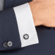 Montblanc 00116661 Запонки кругл сталь монбл оникс