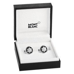 Montblanc 00116661 Запонки кругл сталь монбл оникс
