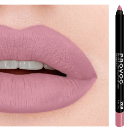 Подводка гелевая в карандаше для губ, 209 натурально-розовый темный / Gel Lip Liner Rose Chic 7 г