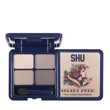 Тени четырехцветные для век, №151 бежево-серый / Velvet Moon 4,8 гр