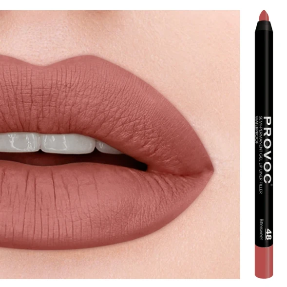 Подводка гелевая в карандаше для губ, 48 кораллово-бежевый / Gel Lip Liner Bittersweet