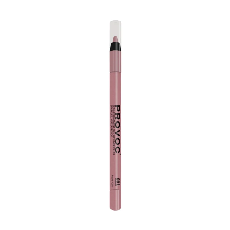 Подводка гелевая в карандаше для губ, 801 лилово-бежевый нюд / Gel Lip Liner Rozie Pose 1,2 г