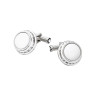 Montblanc 00104498 Запонки 3 кольца белый оникс
