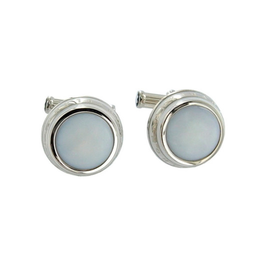 Montblanc 00104498 Запонки 3 кольца белый оникс