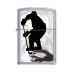 207 Зажигалка ZIPPO HOCKEY Хоккеист, латунь/сталь с покрытием Street Chrome, серебристый