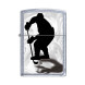 207 Зажигалка ZIPPO HOCKEY Хоккеист, латунь/сталь с покрытием Street Chrome, серебристый