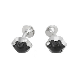Montblanc 00106670 запонки сталь оникс кабошон