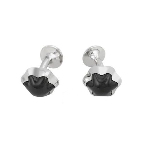 Montblanc 00106670 запонки сталь оникс кабошон