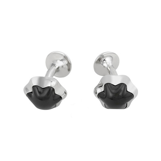 Montblanc 00106670 запонки сталь оникс кабошон