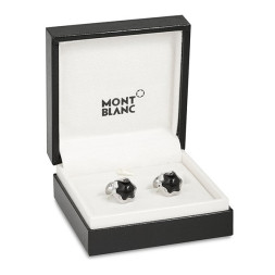 Montblanc 00106670 запонки сталь оникс кабошон