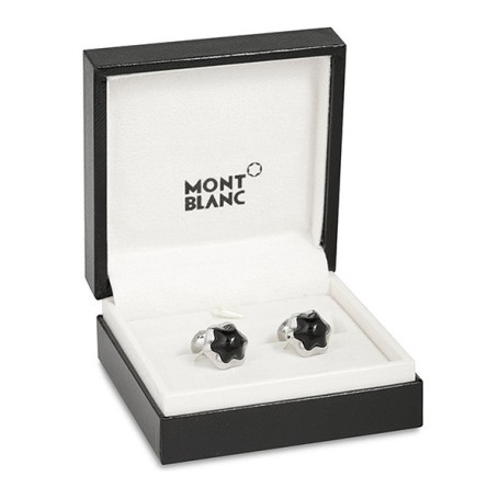 Montblanc 00106670 запонки сталь оникс кабошон