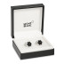 Montblanc 00106670 запонки сталь оникс кабошон