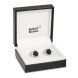 Montblanc 00106670 запонки сталь оникс кабошон