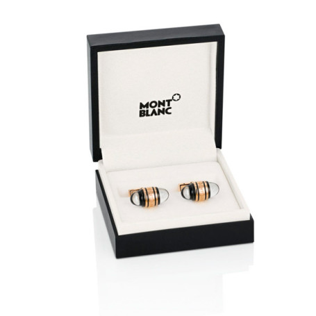 Montblanc 00107596 запонки сталь позолота