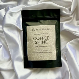 Скраб мерцающий, кофе, ваниль, миндаль / Coffee shine magical glow MiPASSiON 250 гр