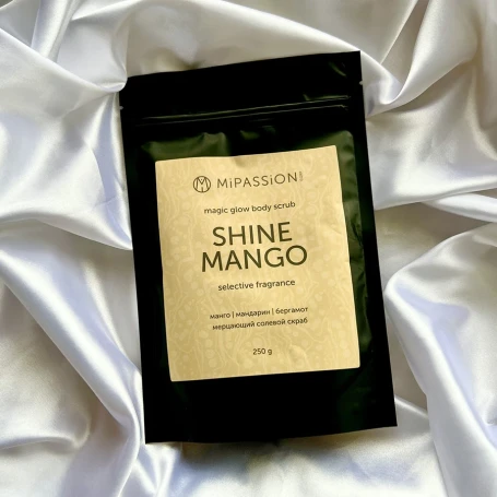 Скраб мерцающий, манго, мандарин, бергамот / Shine mango magical glow MiPASSiON 250 гр