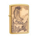 20854 Зажигалка ZIPPO Eagles, латунь/сталь с покрытием Brushed Brass, золотистый