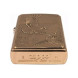 20854 Зажигалка ZIPPO Eagles, латунь/сталь с покрытием Brushed Brass, золотистый