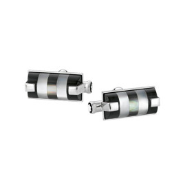 Montblanc 00109513 Запонки прямоуг сталь перлам