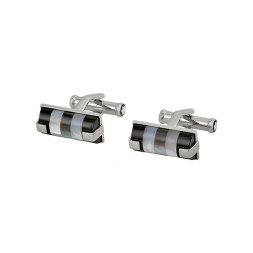 Montblanc 00109513 Запонки прямоуг сталь перлам