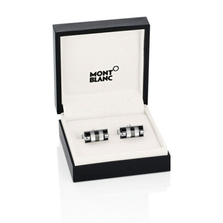 Montblanc 00109513 Запонки прямоуг сталь перлам