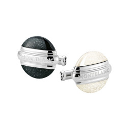 Montblanc 00109775 Запонки круглые сталь лак